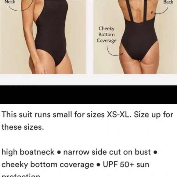 Andie Swim Montauk One Piece - Black - Picture 4 of 10